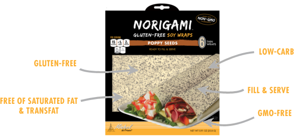 Norigami Soy Wraps Poppy Seeds