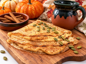 Pumpkin Cream Cheese Filled Crepes