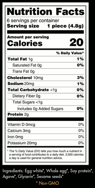 Norigami Soy Wraps Sesame Seeds - Nutrition Facts