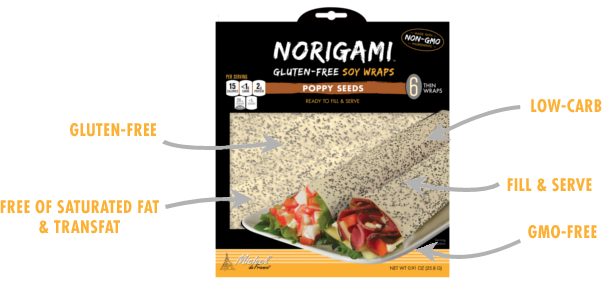 Norigami Soy Wraps Poppy Seeds Norigami Soy Wraps Poppy Seeds