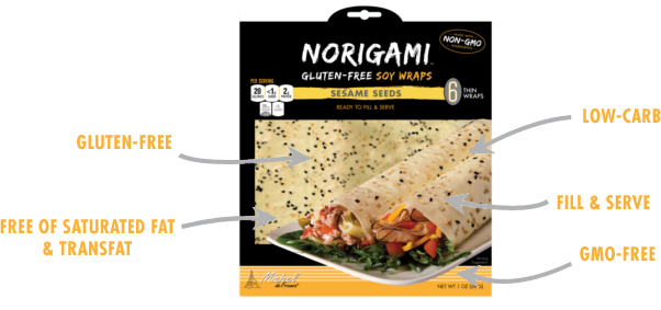 Norigami Soy Wraps Sesame Seeds