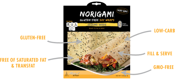 Norigami Soy Wraps Sesame Seeds Norigami Soy Wraps Sesame Seeds